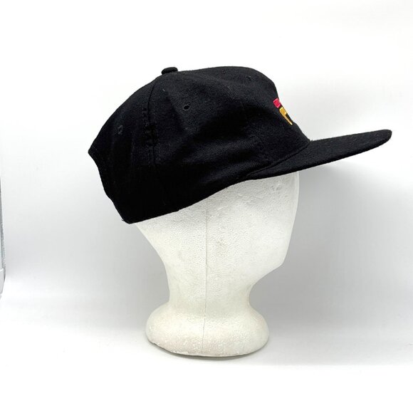 Vintage Fila Snapback Wool Hat Black Embriodered Retro Adjustable - Picture 3 of 8